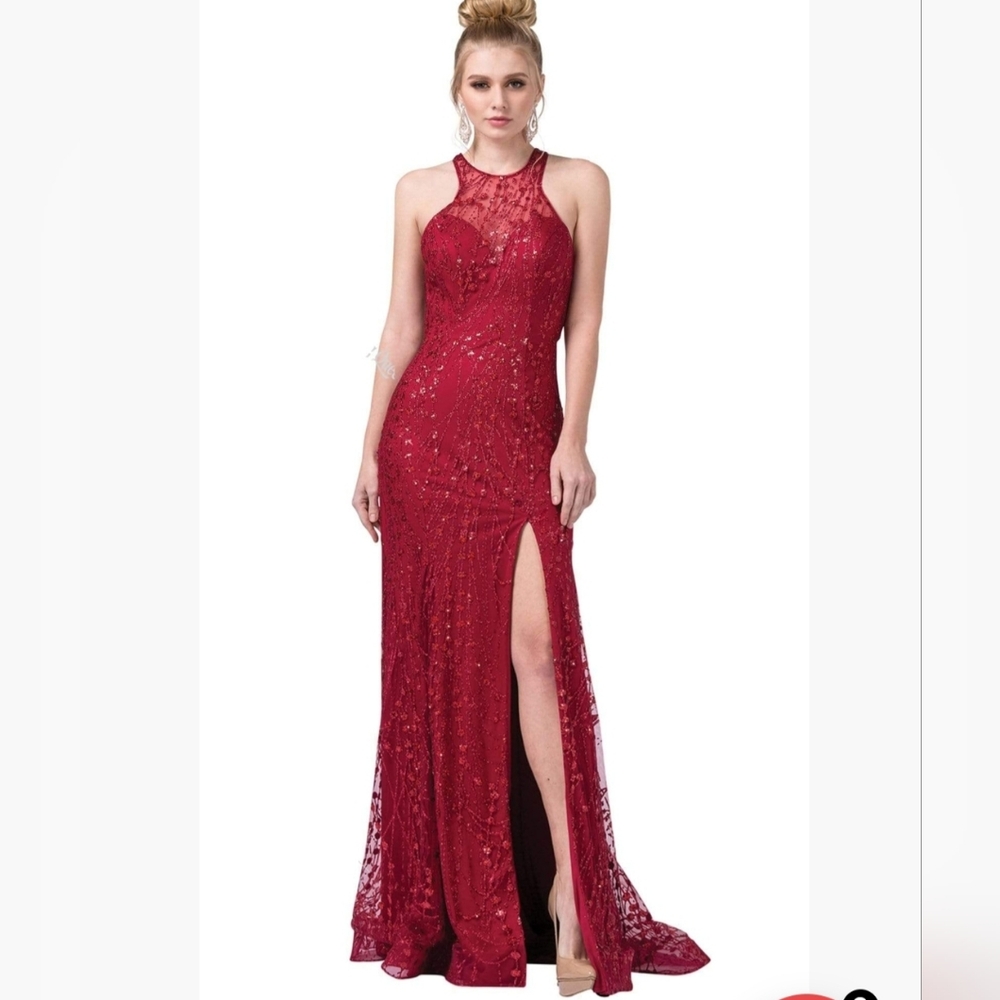 NWT Dancing Queen Prom Dress-  Long, Slit,  Open Back